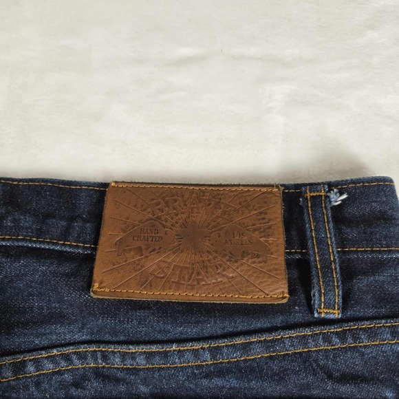 Brave Star Selvedge True Straight Jeans Men's 34x33 Blue Denim Button Fly Casual - Picture 9 of 12